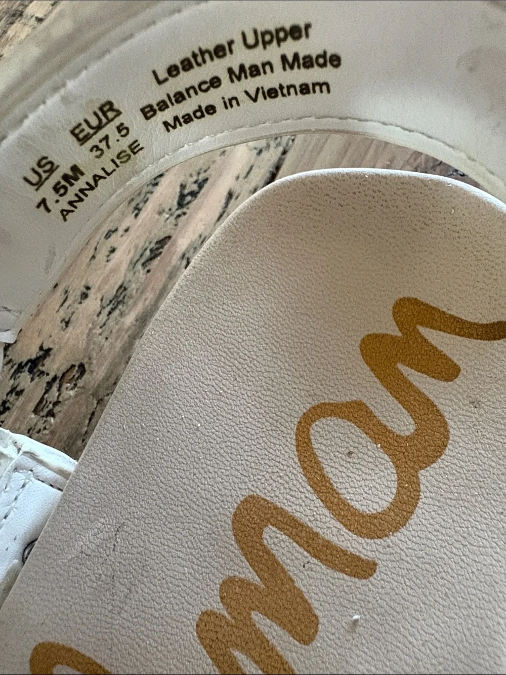 Sam Edelman White Croc-Embossed T-Strap Sandals